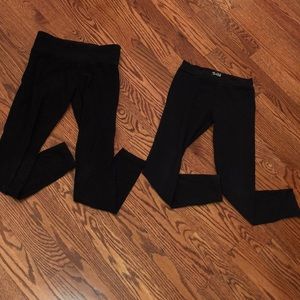Lot of two black Justice leggings